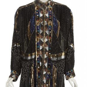 Gorgeous 80's Vintage Beaded Sequin Embellished S… - image 1